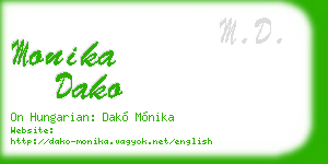 monika dako business card